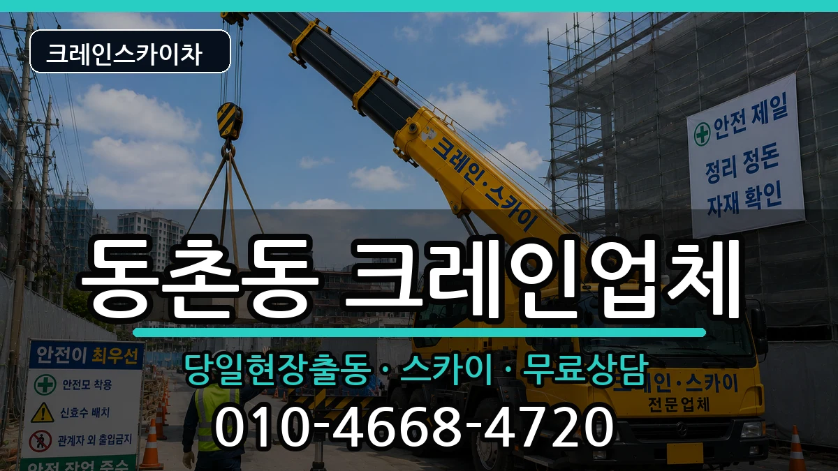 대구광역시 동구 동촌동  크레인 사례형