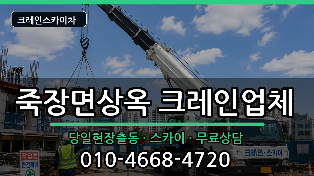 경상북도포항시북구죽장면상옥 크레인 장비 처리 안내 이미지 1