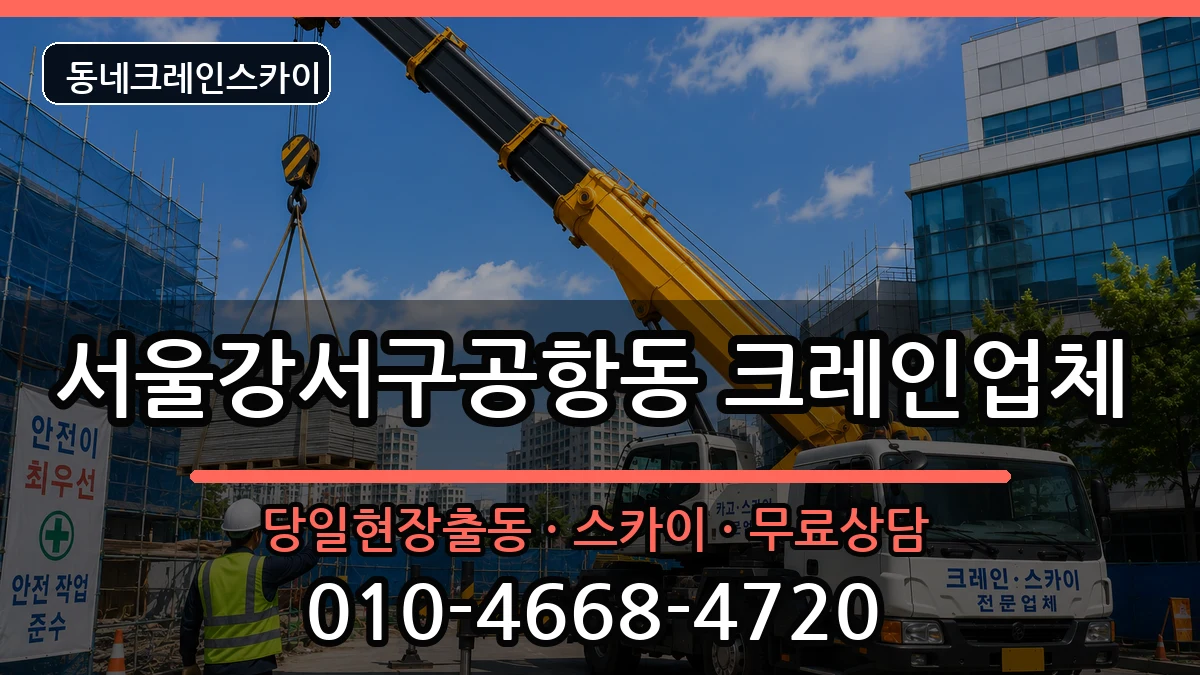 서울강서구공항동 크레인 장비 처리 안내 이미지 3