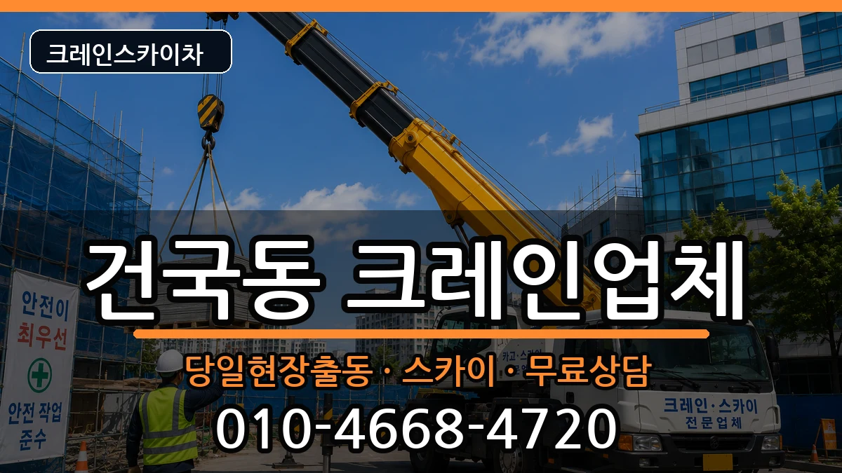 광주광역시북구건국동 크레인 장비 처리 안내 이미지 1