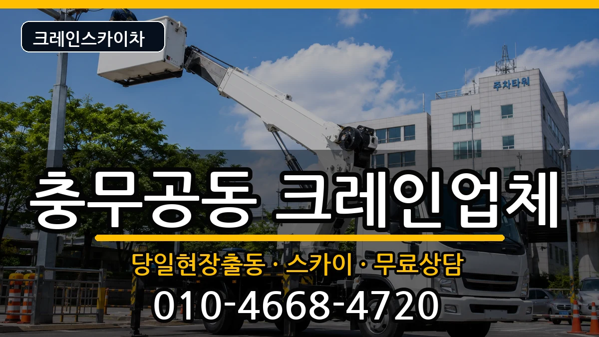 경상남도진주시충무공동 크레인 장비 처리 안내 이미지 1