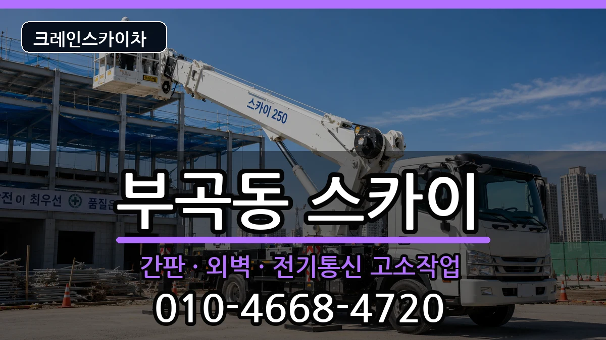 강원특별자치도동해시부곡동 스카이 강원특별자치도동해시부곡동 스카이 장비 처리 안내 이미지 1