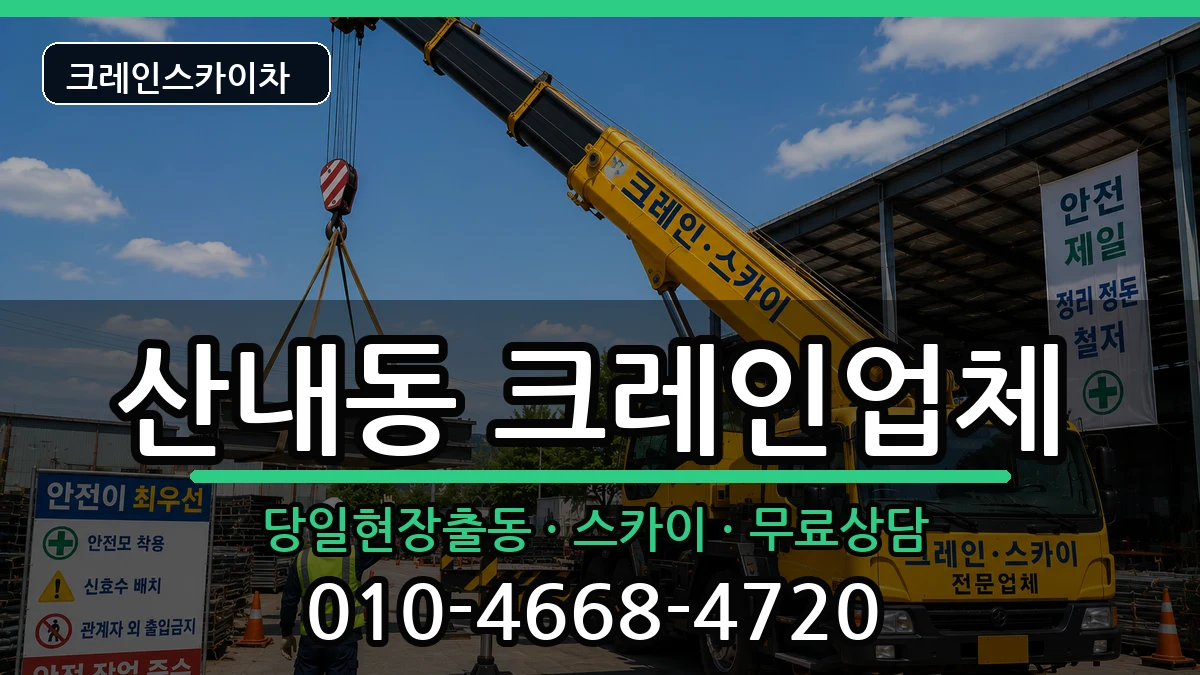 대전광역시 동구 산내동  크레인 비교형