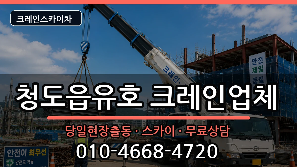 경상북도청도군청도읍유호 크레인 경상북도청도군청도읍유호 크레인 장비 처리 안내 이미지 1