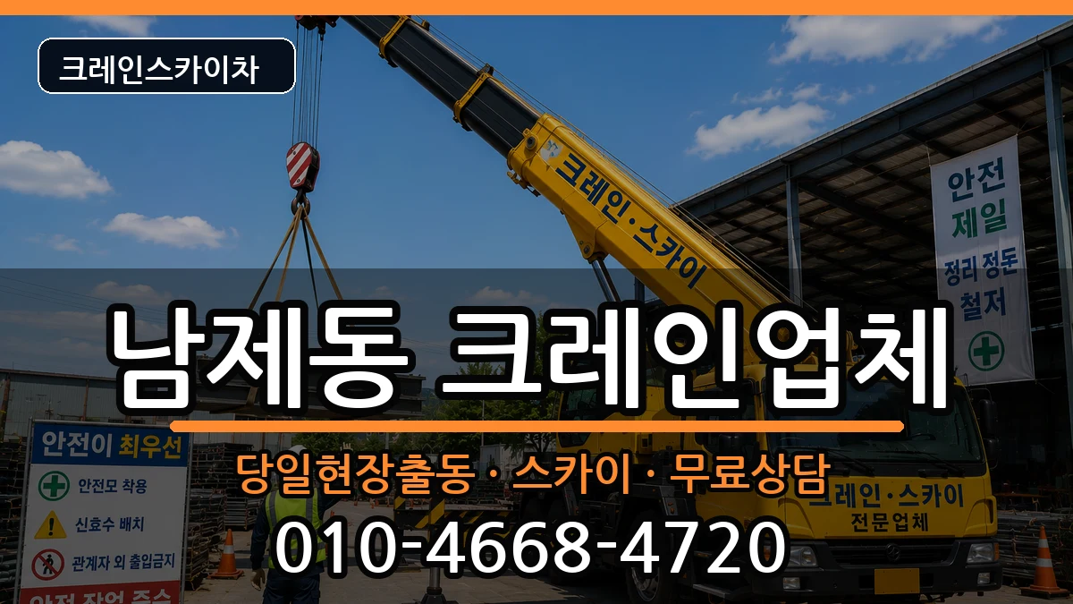 전라남도순천시남제동 크레인 장비 처리 안내 이미지 2