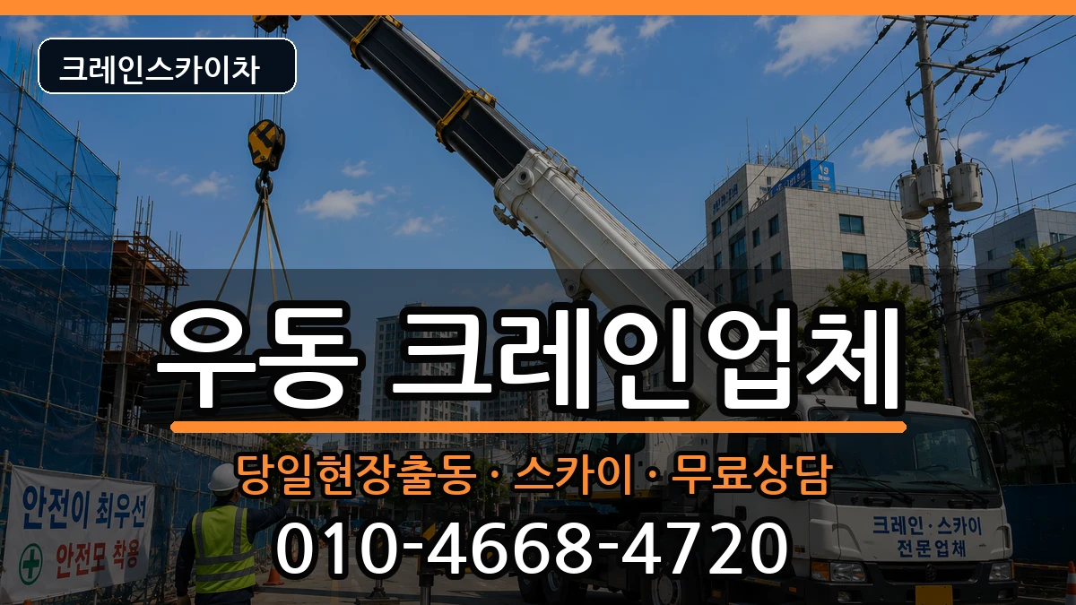 부산광역시해운대구우동 크레인 장비 처리 안내 이미지 1