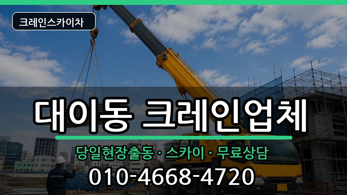 경상북도포항시남구대이동 크레인 장비 처리 안내 이미지 1