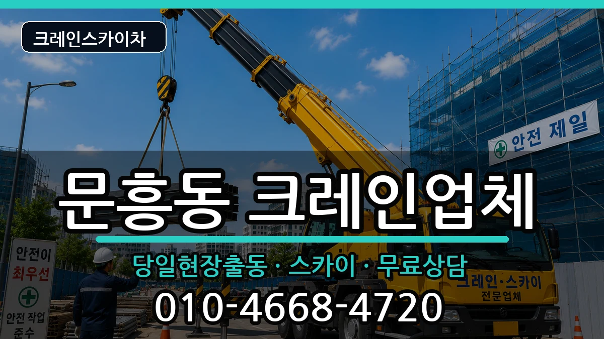 광주광역시북구문흥동 크레인 장비 처리 안내 이미지 1
