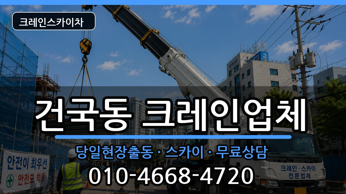 광주광역시북구건국동 크레인 장비 처리 안내 이미지 2