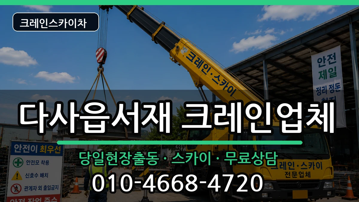 대구광역시달성군다사읍서재 크레인 장비 처리 안내 이미지 1