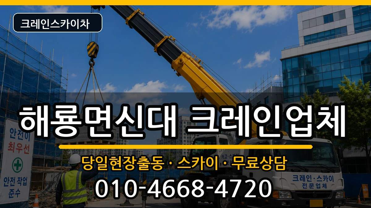 전라남도순천시해룡면신대 크레인 장비 처리 안내 이미지 1