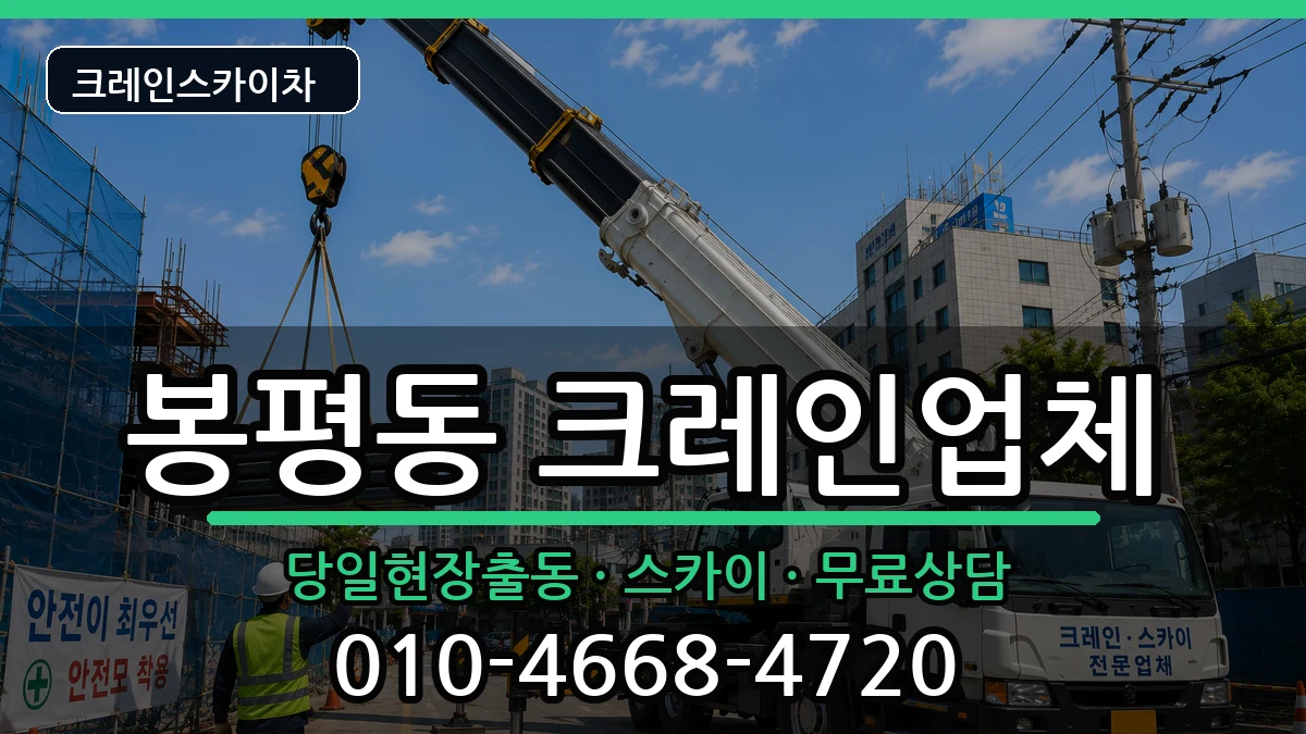 경상남도 통영시 봉평동  크레인 주의사항형