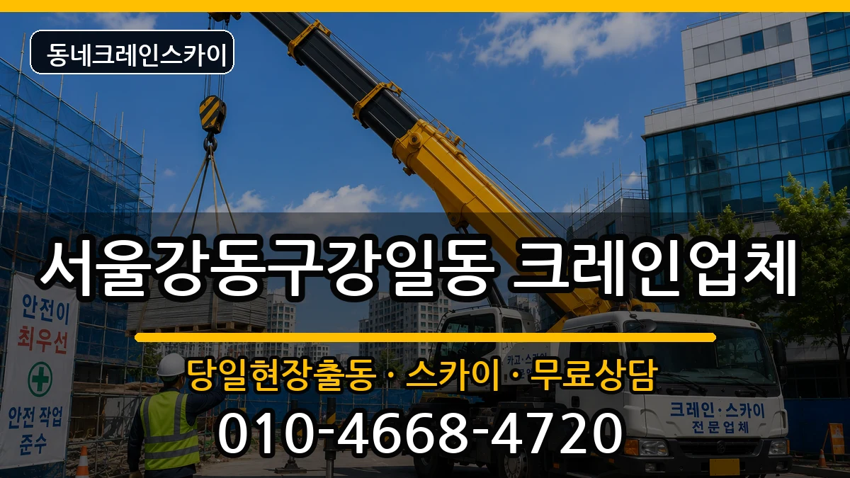 서울강동구강일동 크레인 장비 처리 안내 이미지 2
