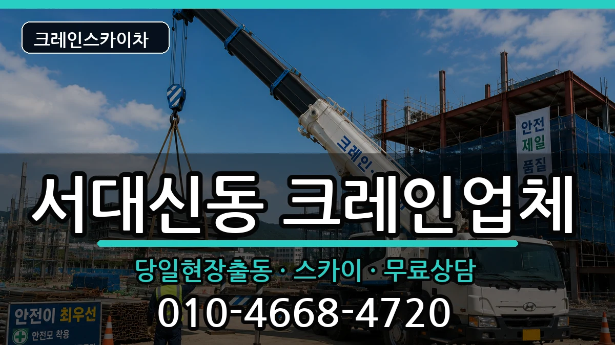 부산광역시서구서대신동 크레인 장비 처리 안내 이미지 3