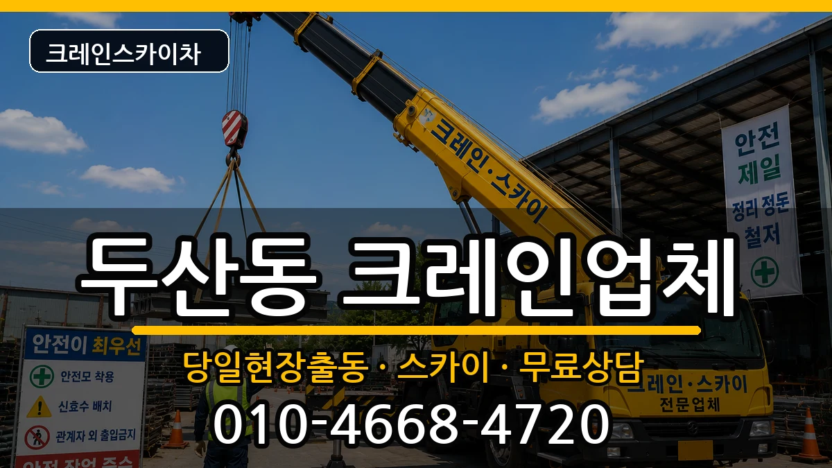 대구광역시수성구두산동 크레인 장비 처리 안내 이미지 2