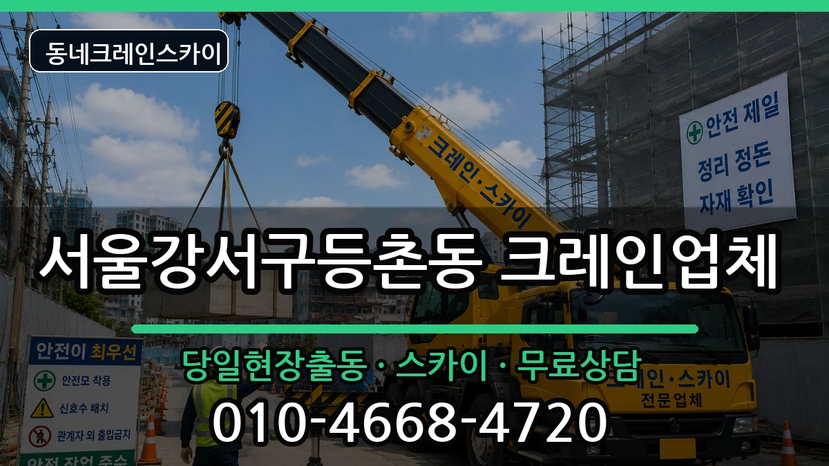 서울강서구등촌동 크레인 장비 처리 안내 이미지 2