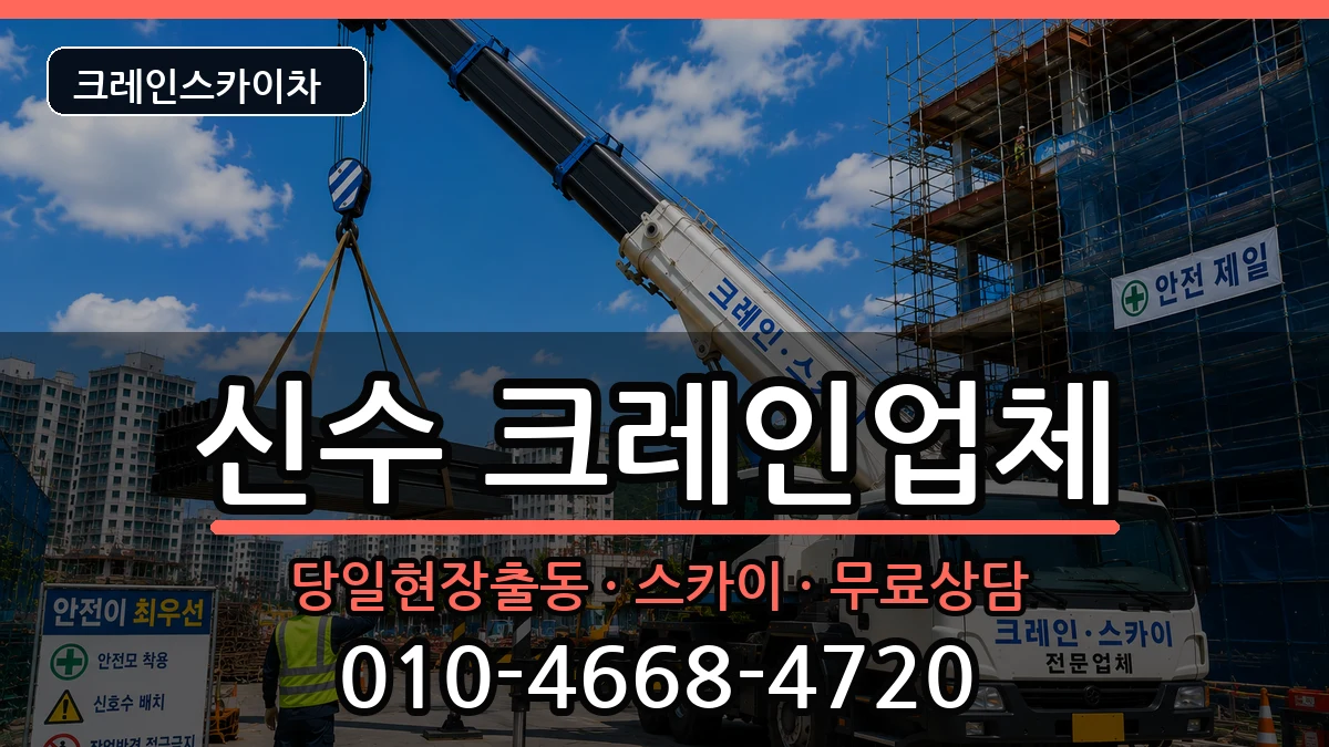 경상남도사천시신수 크레인 장비 처리 안내 이미지 1