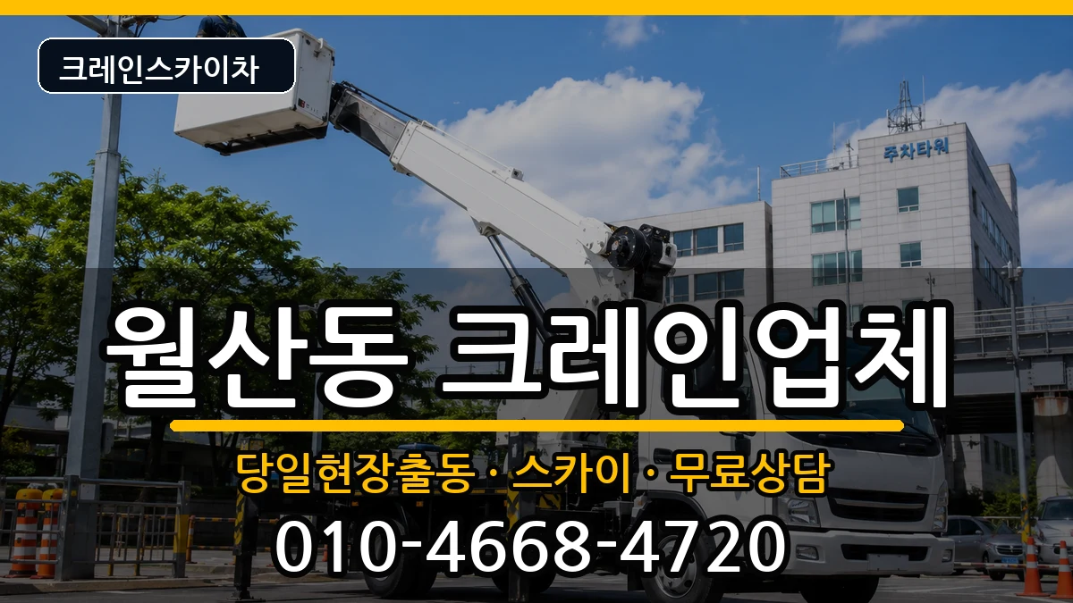 광주광역시남구월산동 크레인 장비 처리 안내 이미지 2