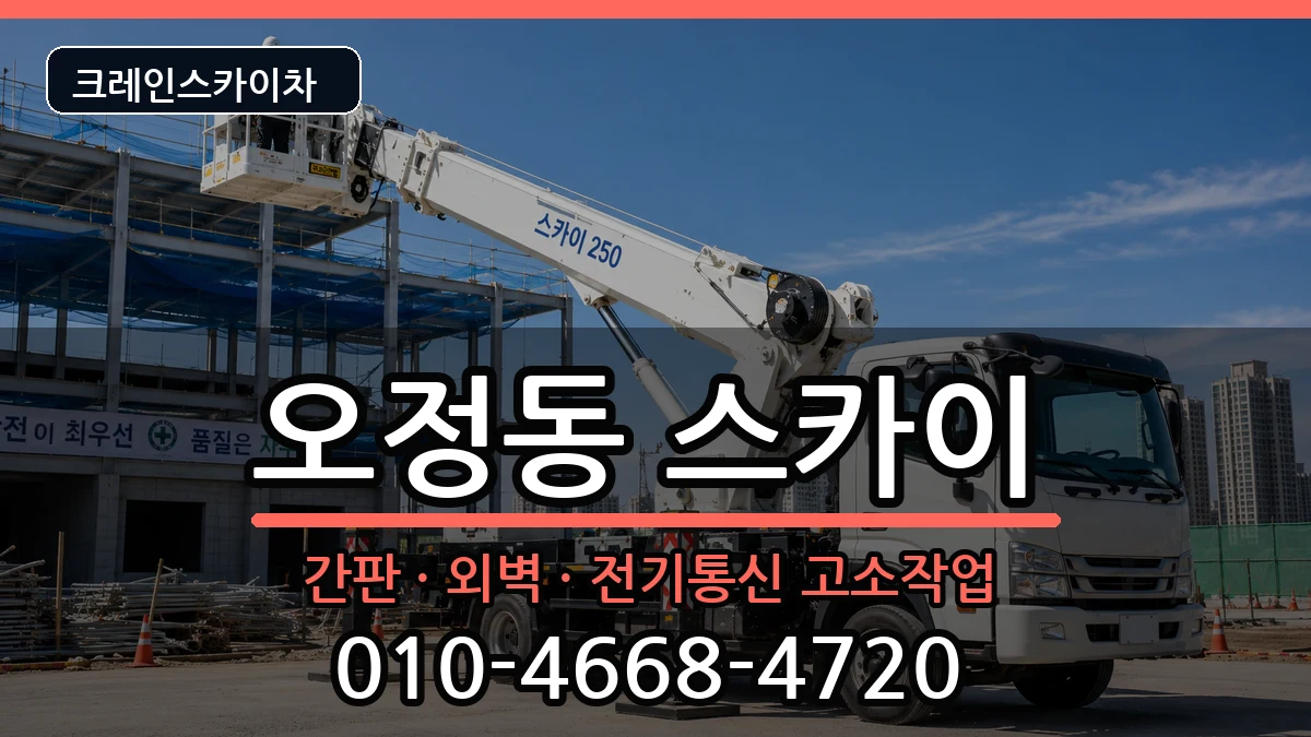 대전광역시대덕구오정동 스카이 대전광역시대덕구오정동 스카이 장비 처리 안내 이미지 2
