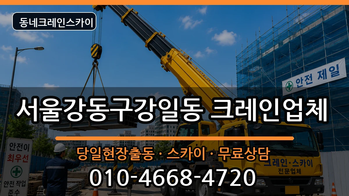 서울강동구강일동 크레인 장비 처리 안내 이미지 3