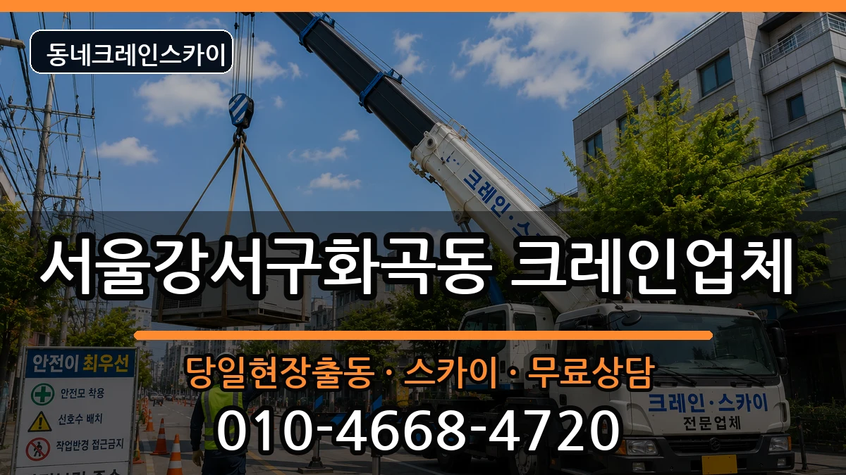 서울강서구화곡동 크레인 장비 처리 안내 이미지 2