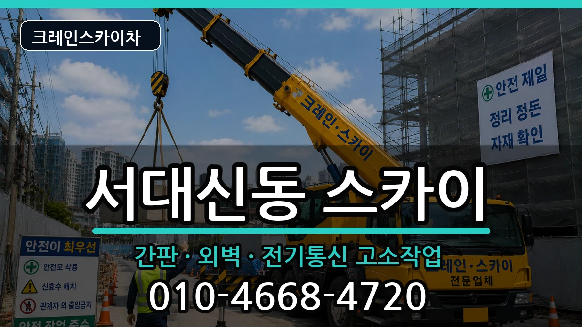 부산광역시서구서대신동 스카이 장비 처리 안내 이미지 3