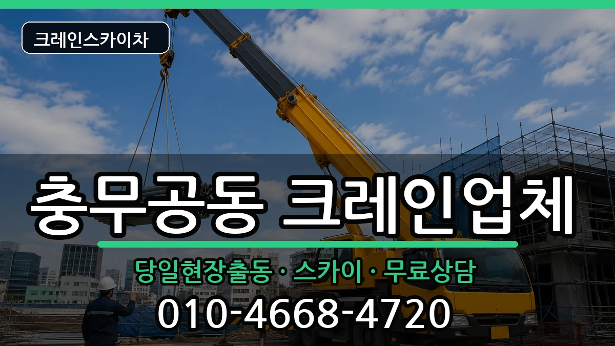 경상남도진주시충무공동 크레인 장비 처리 안내 이미지 2