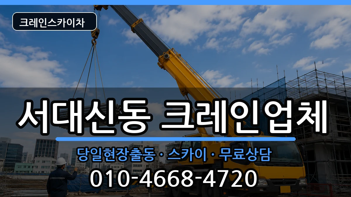 부산광역시서구서대신동 크레인 장비 처리 안내 이미지 1