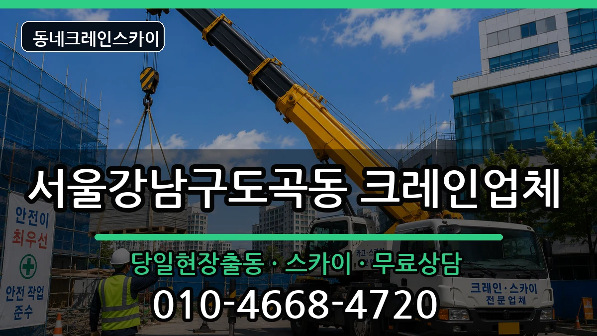 서울강남구도곡동  크레인 지역형