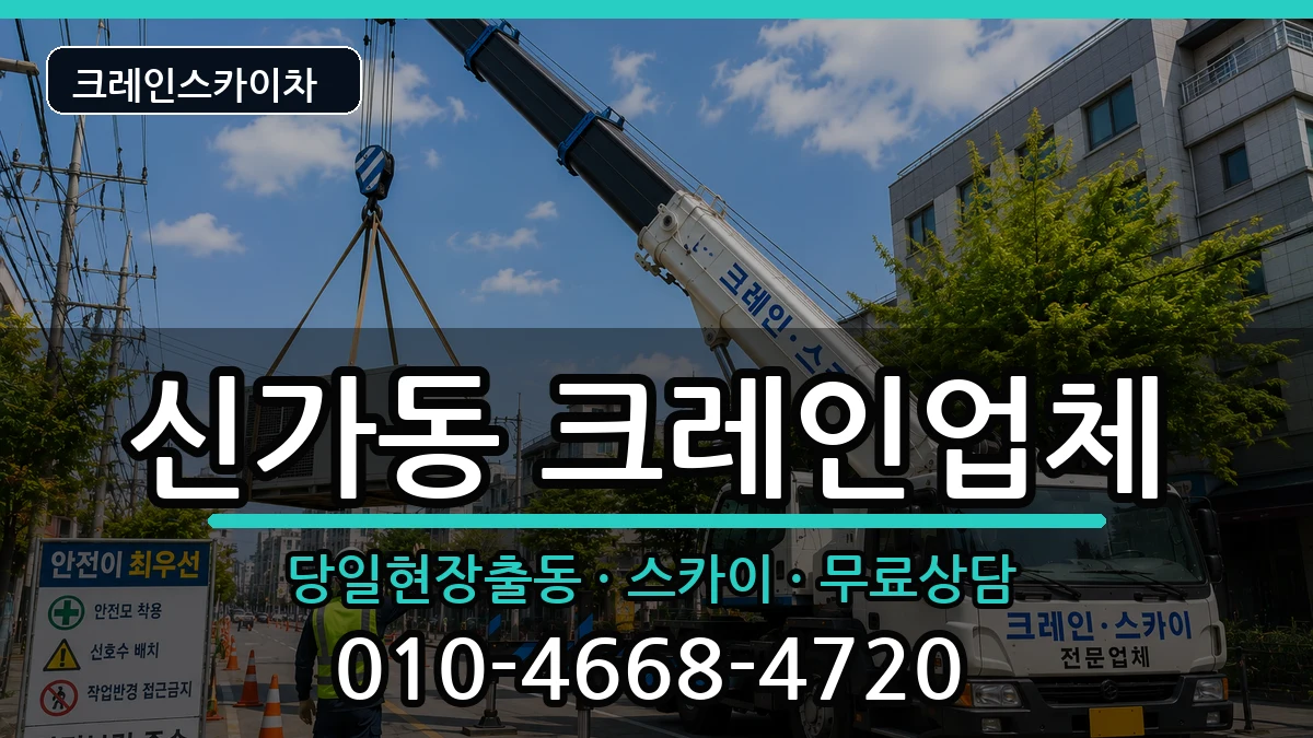 광주광역시광산구신가동 크레인 장비 처리 안내 이미지 1