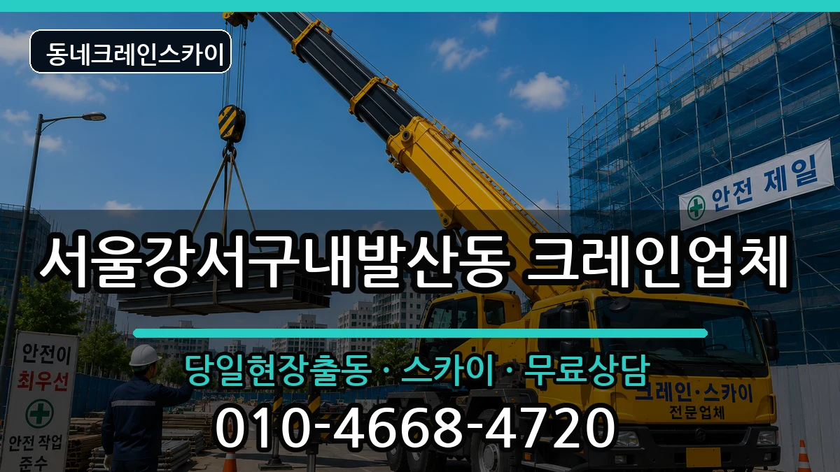 서울강서구내발산동  크레인 정보형