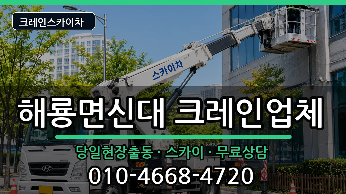 전라남도순천시해룡면신대 크레인 장비 처리 안내 이미지 2