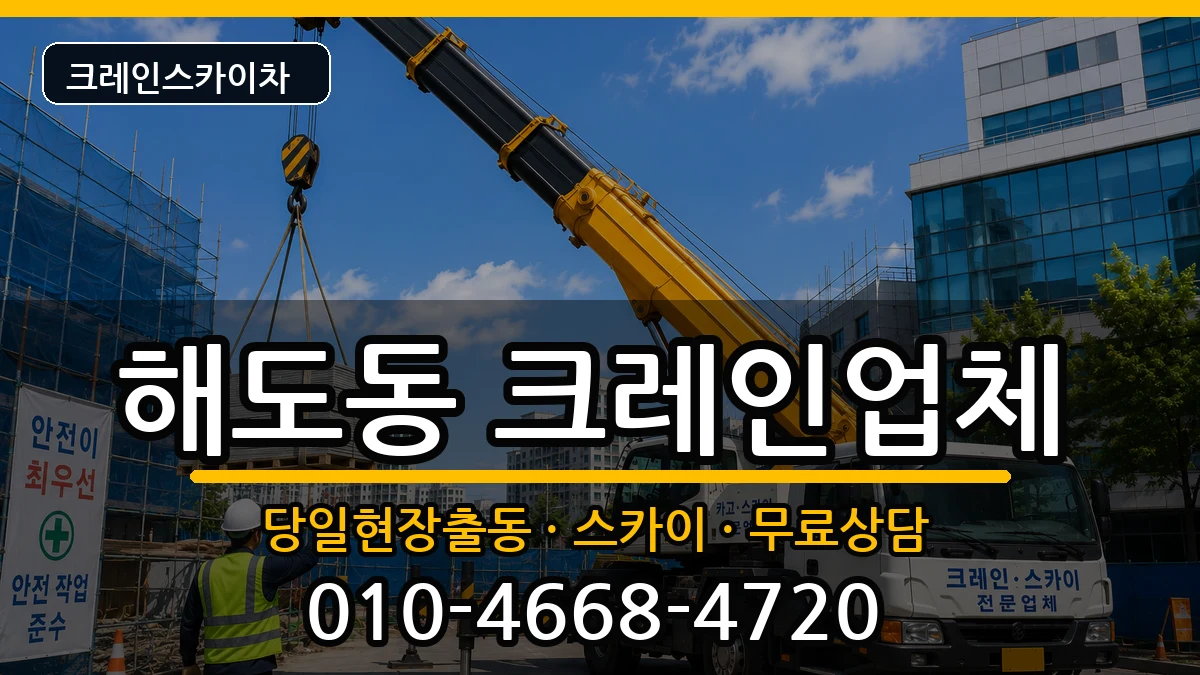 경상북도포항시남구해도동 크레인 장비 처리 안내 이미지 1
