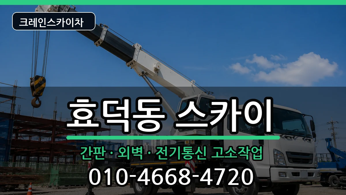 광주광역시남구효덕동 스카이 장비 처리 안내 이미지 3