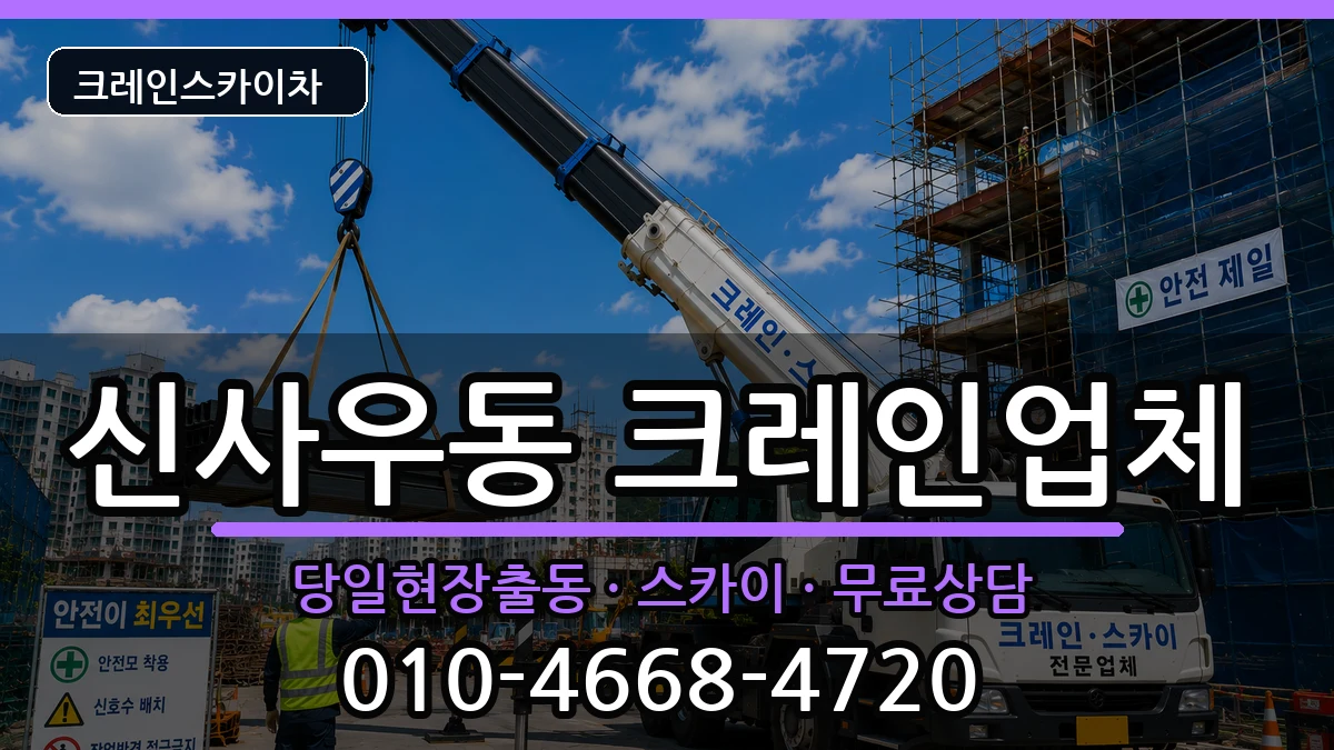 강원특별자치도춘천시신사우동 크레인 장비 처리 안내 이미지 1