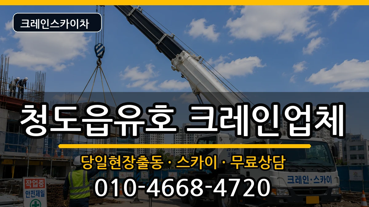 경상북도 청도군 청도읍유호  크레인 준비형