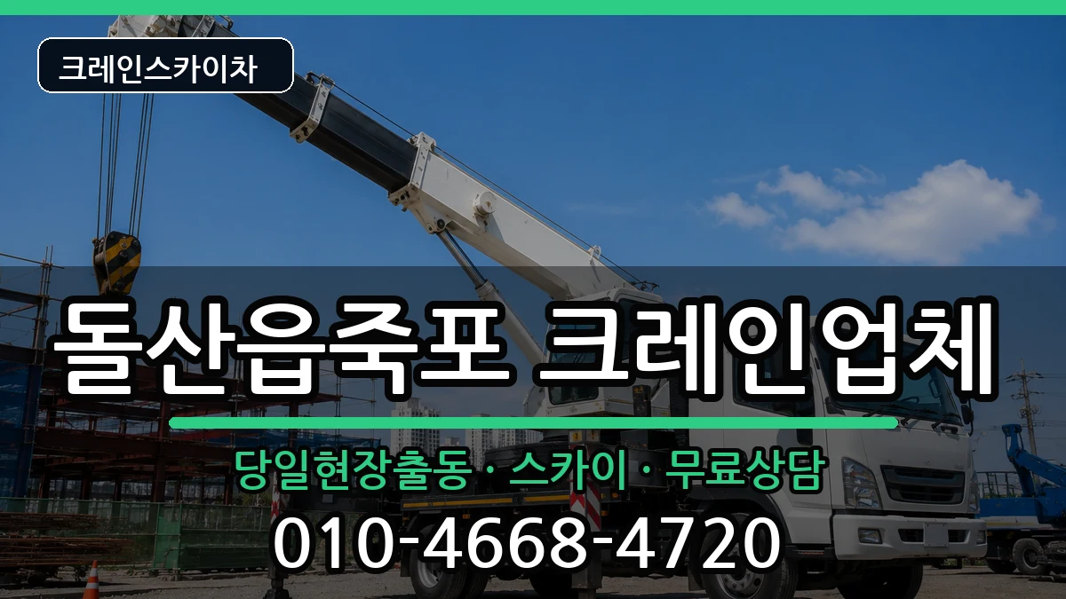 전라남도 여수시 돌산읍죽포  크레인 비용형