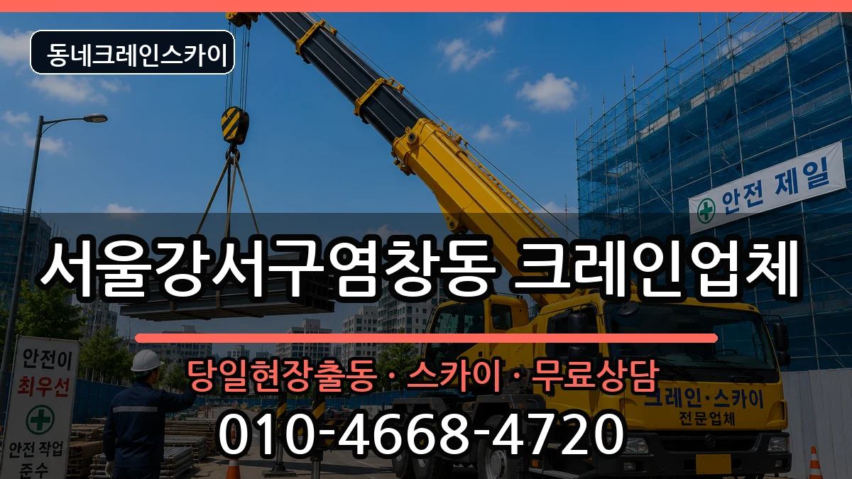 서울강서구염창동 크레인 장비 처리 안내 이미지 2